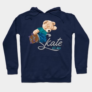 BEAR SKATE ALL DAY Hoodie